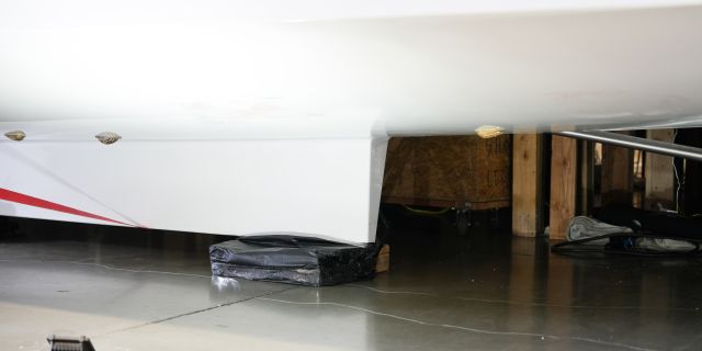 Keel on bottom of boat