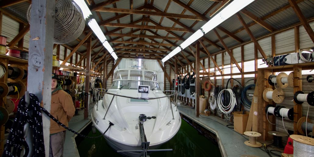 Photo of a Custom Boathouse — 40 ft well