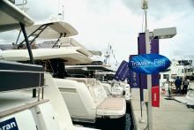 Boats along the dock at the Anacortes Boat Show
